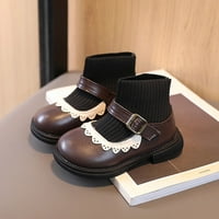 B91XZ Little Girls Boots Winter Children Boots Djevojke Čarape Čizme Boots Debeli potplati Neulični