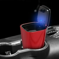 Automobil pepeljara, pepeljara sa čišćenjem, prenosni dvoslojni držač LED čaše, za automobil koji putuje crveno