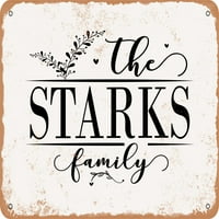 Metalni znak - obitelj Starks - Vintage Rusty Look
