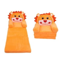 Sklopivi dječji kauč, narandžasti širok nasloni za ruke životinjskog oblika mališani kauč u krevetu