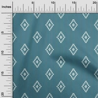Onuone viskoza šifon teal plava tkanina Geometrijska sa prugama zanatske projekte Dekor tkanina koji