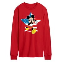 Disney - Americana - Mickey USA zastava staze - muške majice dugih rukava