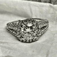 1.50ct okrugli moissanite 14k bijeli pozlaćeni halo prsten za žene poklon vjenčani fini nakit