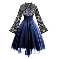 Dasayo Gothic haljina za žene čipke patchwork šifonske haljine sa sitnijom haljinom za vintage teren