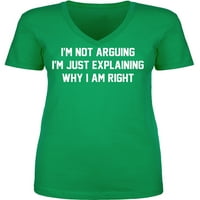 ne raspravljam da samo objašnjavam žensku majicu V-izrez