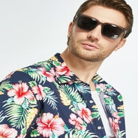 Havajska košulja za muškarce kratki rukav casual gumb dolje majice pamučne majice na plaži