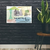 Epic Arttle 'Seattle' Linda Woods, Akrilna stakla Wall Art, 36 x36