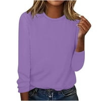Usmixi prodajna dukserica za žene udobne prozračne dame casual plus veličina labavo pulover tee vrhovi zimskih trendi čvrstih bluza s dugim rukavima