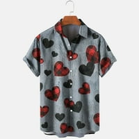St. Patricks Dan Grafički majica Muška modna moda Valentinovo tiskana jednostruka džepna košulja Casual