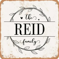 Metalni znak - porodica Reid - Vintage Rusty izgled