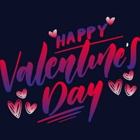 Sretan Valentinovo, srčani srčani srčani juniorski ugljen sivi grafički tee - dizajn ljudi L