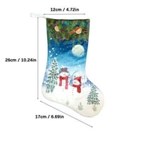 Wofedyo Božićne čarape Privjesni božićni ukras pribor Božić Božićne čarape Poklon torba B 17 * 12 *