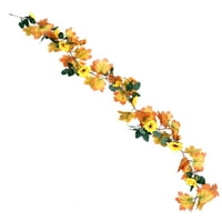 Dan zahvalnosti javorov list suncokretov vinovi dekor sa svjetlima umjetna ratana
