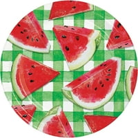 Watermelon provjera, 7 papirna ploča za ručak, paket od 8