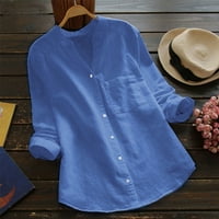 CatAlem košulja s dugim rukavima Ženska rukava majica Londen Long Ležerne prilike za pamučnu bluzu dolje