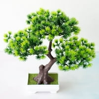 Lažni zeleni biljni Bonsai umjetni postrojeni postrojenje Potte simulacijski borovni stablo Kućni dekor