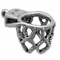 Sterling Silver 20 BO lančani 3D košarkaški privjesak ogrlica