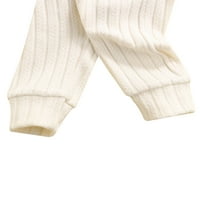 Qiylii novorođenče za bebe set s dugim rukavima zadebljane mirome + pantalone