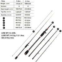 Sougayilang 4section ribolovni štap i ribolovni reel Combo Casting Rod 17 + 1BB set za reel