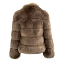 Zimski kaputi za žene Women Plus veličina kratki Fau kaput topla krznena frauxlong jakna rukava odjeća