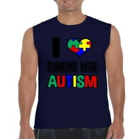 Normalno je dosadno - muške grafičke majice bez rukava, do muškaraca veličine 3xl - volim nekoga s autizmom