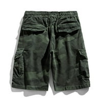 Jsaierl Muški Camo Cargo Shorts Big i visoki multi džepovi Hlače na otvorenom Vojni kratke hlače Ljeto