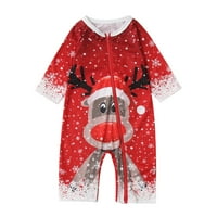 Božićne pidžame za obiteljski božićni PJS Usklađivanje setova Xmas Cute Reindeer Ispis zaslona za spavanje