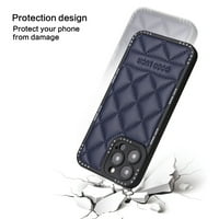 Sunyuer iPhone Pro MA futrola, rombska kožna dizajna za muškarce, meka TPU SOXO otporna na zaštitu tvrdog