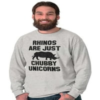 Jednorog dugih rukava majice majice Thirts Rhinos su samo bucmast pića