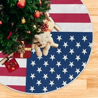 Američka zastava Xmas Božićna stablo suknje za prostirku za odmor za zabavu Zatvoreni na otvorenom