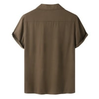 Majica Labakihah za muškarce Muška ležerna majica kratkih rukava s kratkim rukavima košulja za ovratnik