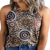 Ženski zvukovi bez rukava Bohemian Leopard cvijeće Geometry Print prsluci Ljetna modna majica Srednja