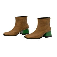 Wooblight ženske casual cipele sa gležnjačem Square Fomens Winter Cipele Radne životinje Print patentni