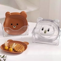 FAL crtani medvjed oblikuju snack ploča - lako čistiti plastične ploče za jelo za umake, grickalice
