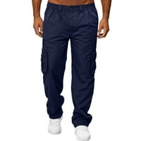 Muške multi-džepne hlače ravno-noga kombinezona Sportska parkour Fitness hlače Teretne hlače Muškarci