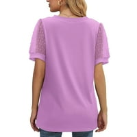 Otvok Žena Majica Clearence Vintage Solid bluza Kratki rukav Ljetni vrhovi