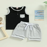 MA & Baby Toddler Boys Ljetna odjeća odjeću Dječji majica kratkih rukava s kratkim rukavima gornja i kratke hlače