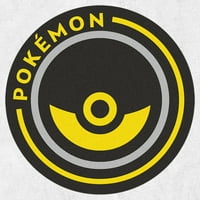 Muški pokemon pokemon Pokeball Circle značka grafički tee bijeli veliki