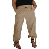 Colisha Ženske padobranske hlače High Sheik Harem Pant Solid Bool Cargo Pantalone Ležerne prilike za