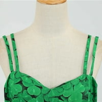 Baccoke haljine za žene hladne žene bez rukava festivalske zabave Žena modna zelena ljubičasta listova