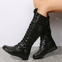 Homodles Ženske čizme na prodaju male cipele s niskim petom - Plus veličine Crne veličine 6.5