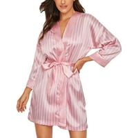 Svilene pidžame za žene postavljene na klirensu plus veličina seksi pune boje donje rublje žene svilene