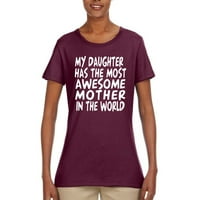 Moja kćerka ima najperšnija Dan majke majke Ženska grafička majica, Maroon, 3xl