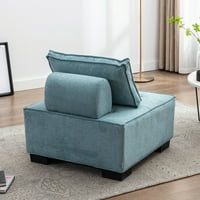UHomepro Tapacirani dnevni boravak kauč na razvlačenje, modernu tkaninu naglasak sa jastukom, nogama