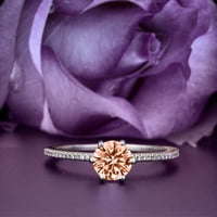 Prekrasna Art Deco 1. Priključak za ručni rez i dijamantski movali zaručni prsten, vjenčani prsten u