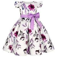 Djevojčica haljina za bebe cvjetne printeru ruffles haljina za princezu