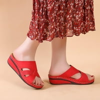 Ženske sandale, Ženske ortopedske sandale sa lukom potpore klin pete ravne otvorene nožne sandale Vintage