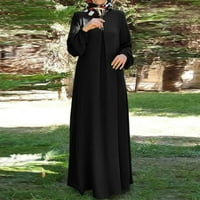 Koaiezne haljine za žene Žene Bohemian Polka Dot Print haljina dugih rukava molitvena odjeća