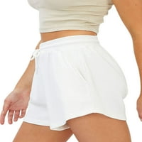LICUPIEE elastični struk joga znojne šorc za žene Ležerne prilike pamučne labave lounge kratke hlače