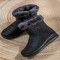 Lacyhop Žene Fuzzy snježno čizme Okrugli nožni cipele Plišane obloge Na otvorenom Ne-skid Udobne cipele